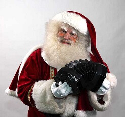 Kerstman met instrumenten © www.sintentertainment.nl